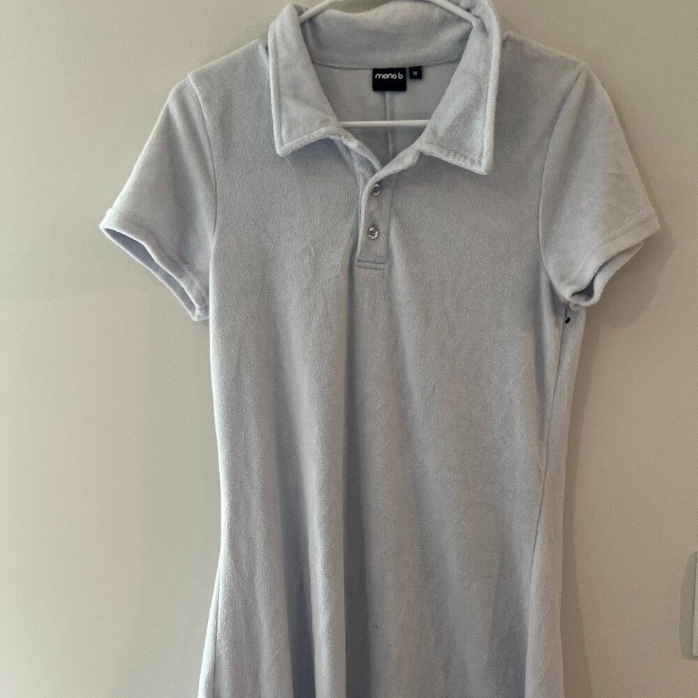 Mono B grey terry‎ cloth mini dress M